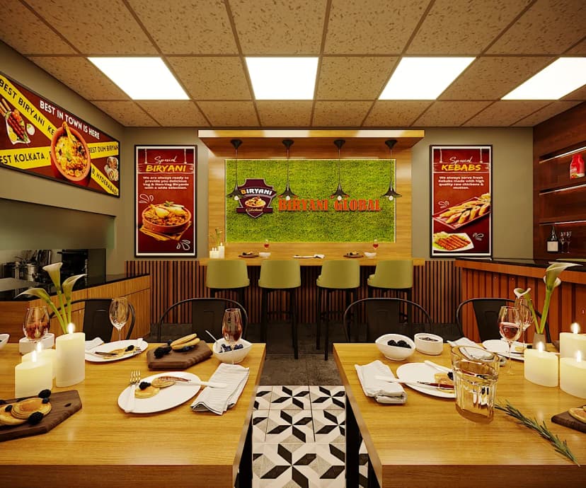 Alam Optical interior design and cafe restaurant project