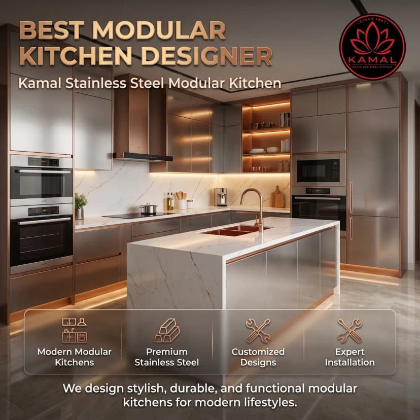 Kamal stainless steel modular kitchen project