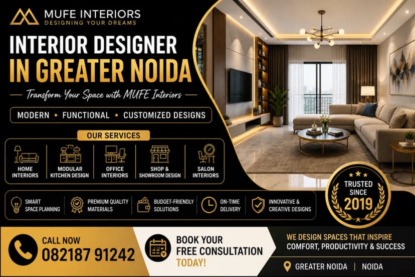 MUFE Interiors – Home, Office & Commercial Interior Designer in Noida project