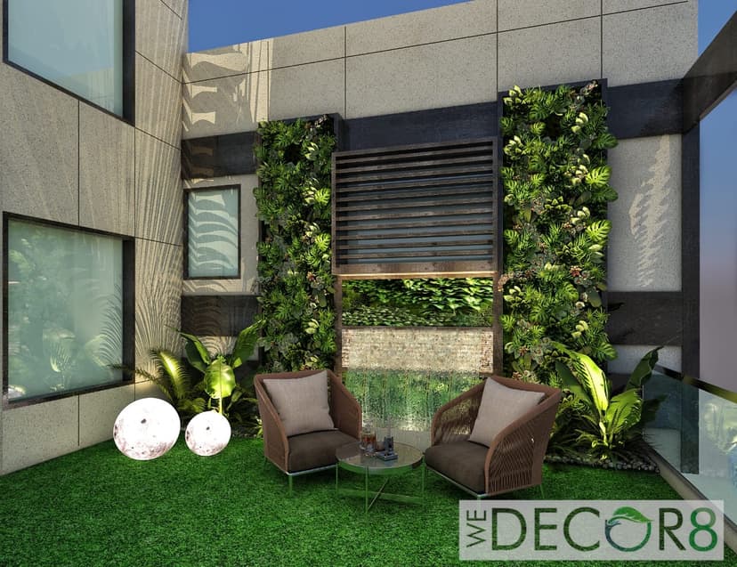Wedecor8 | Corporate Office Interior Designers Gurgaon Delhi |Moss wall, Landscape, Vertical Garden Designer Gurgaon Del project
