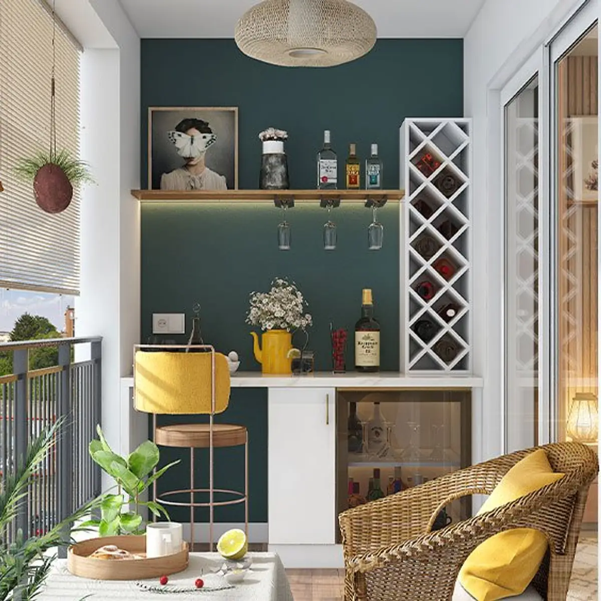 jewel tone boho balcony with balcony — real Indian home