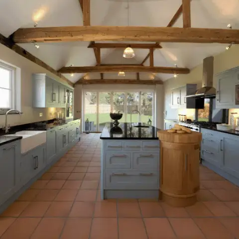 earthy traditional kitchen with layout — real Indian home