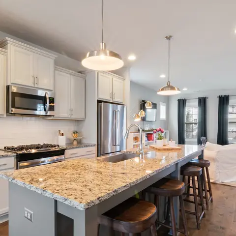 beige traditional kitchen with layout — real Indian home