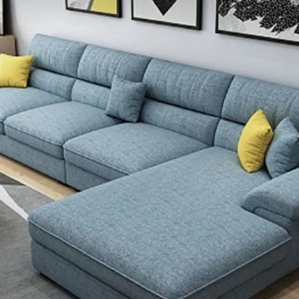 grey modern minimalist living room with seating — real Indian home
