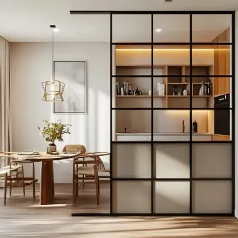 beige scandinavian dining room with dining — real Indian home
