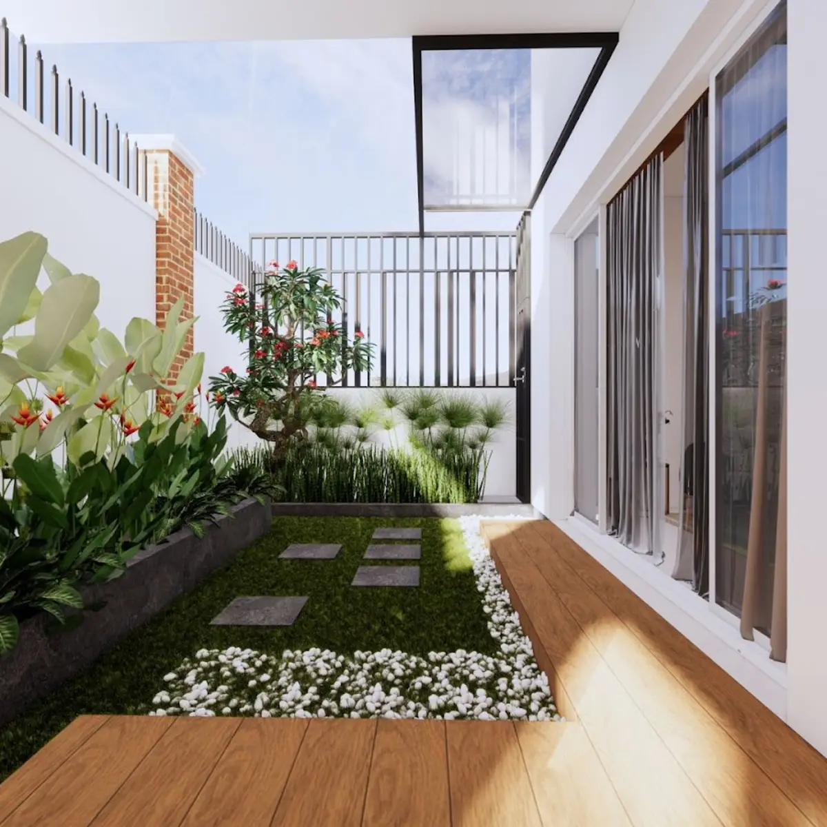 earthy modern minimalist balcony with balcony — real Indian home