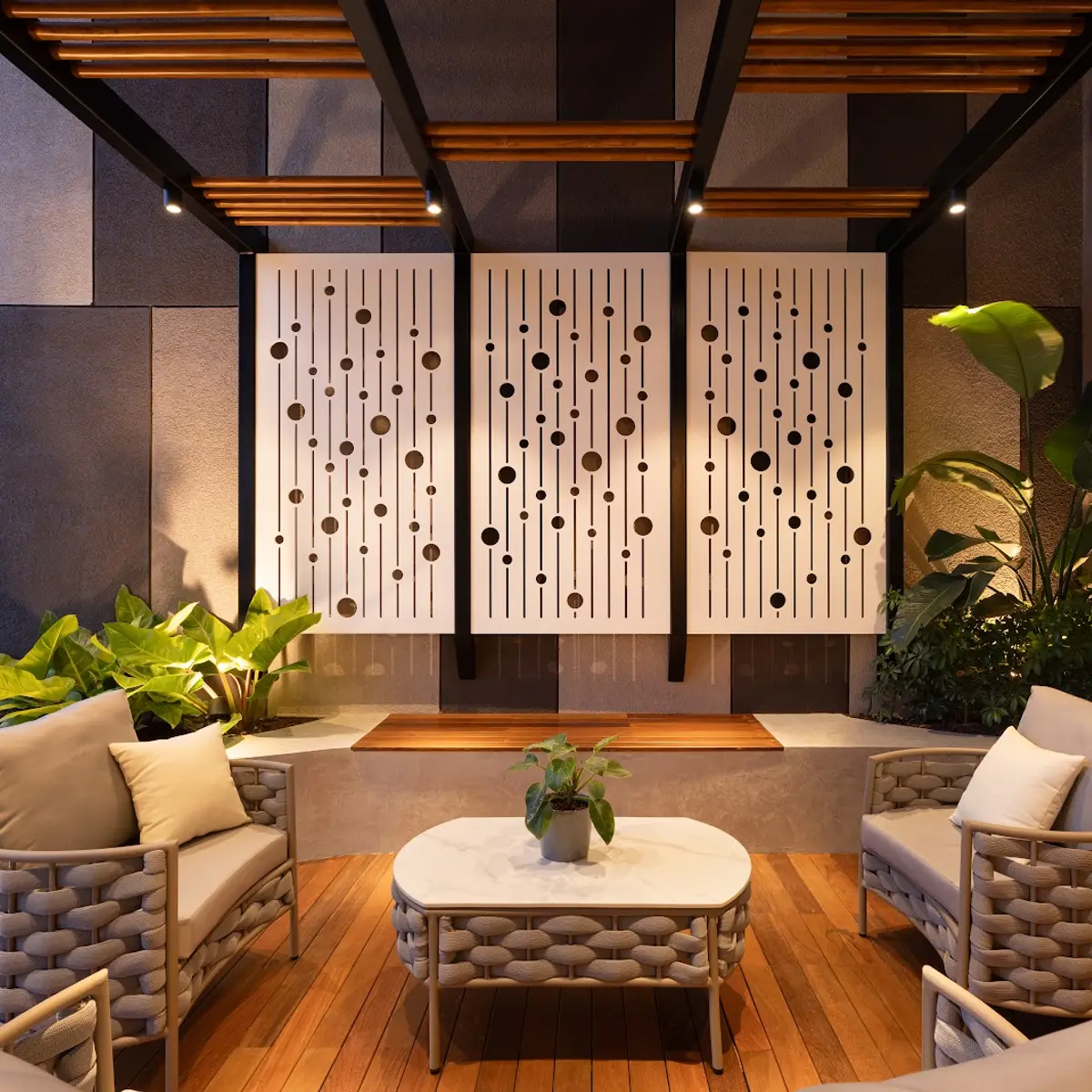 earthy modern minimalist balcony with balcony — real Indian home
