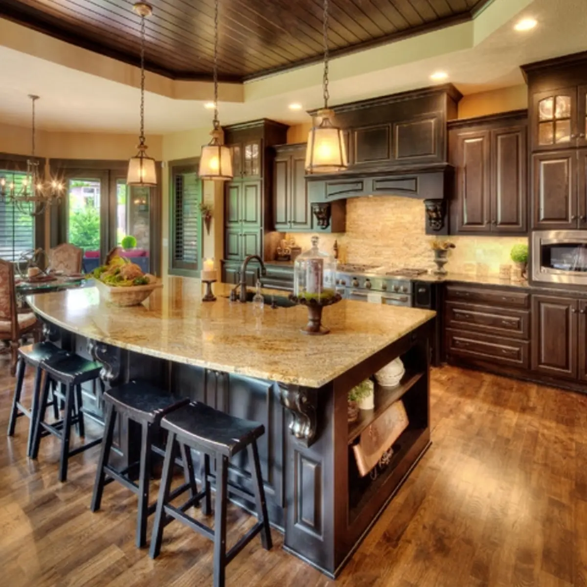 earthy traditional kitchen with layout — real Indian home