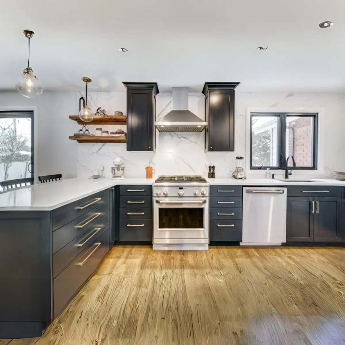 beige traditional kitchen with layout — real Indian home