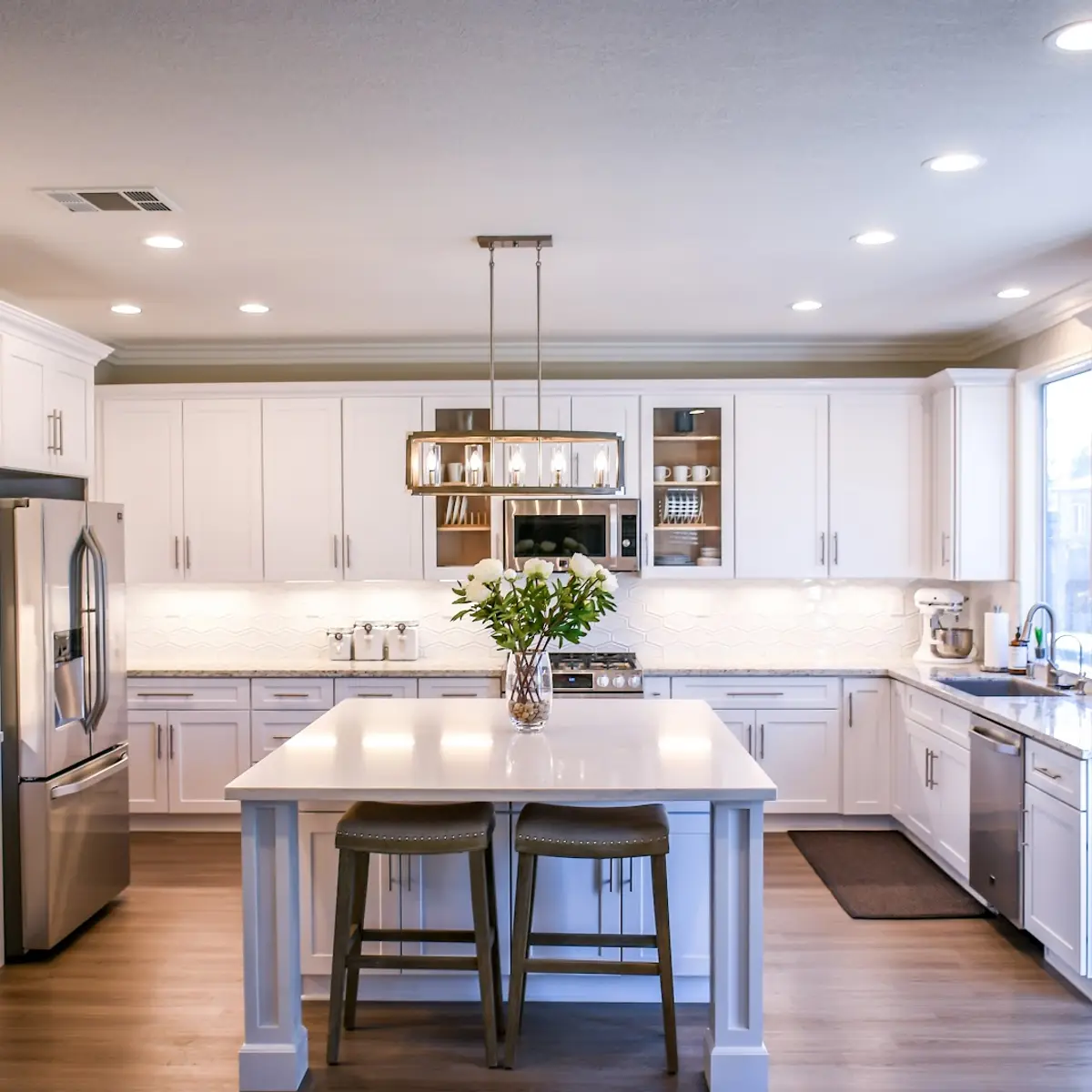 beige traditional kitchen with layout — real Indian home